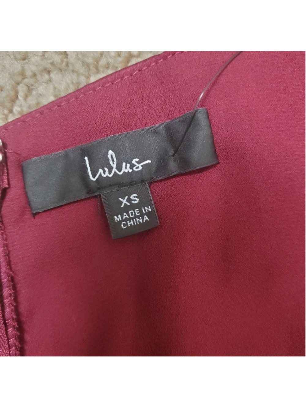 NEW Lulus Burgundy Holly Evening Gown Women's Size XS - Picture 8 of 11